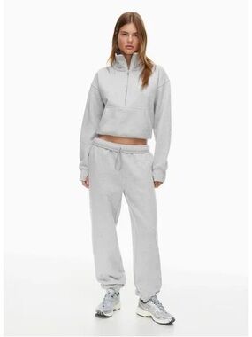 TNA Light Heather Gray Mega Fit Jogger Sweatpants